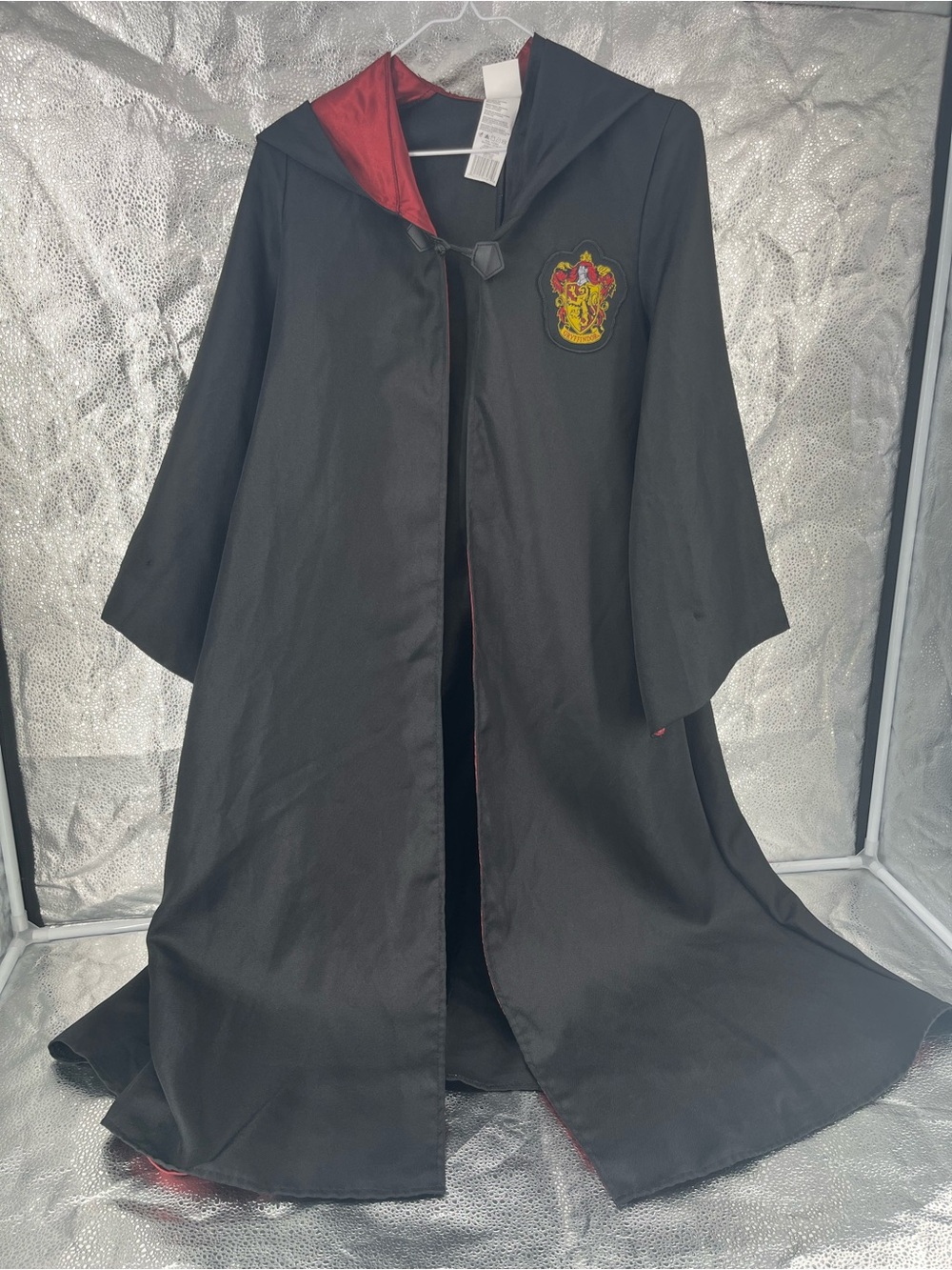 Warner Bros. Harry Potter Gryffindor Kids Robe Costume Black Red Lining 10-12
